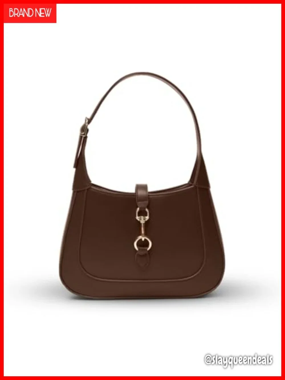 Small Faux Leather Hobo Crossbody Bag with Adjustable Strap